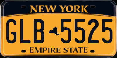 NY license plate GLB5525