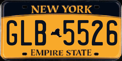 NY license plate GLB5526