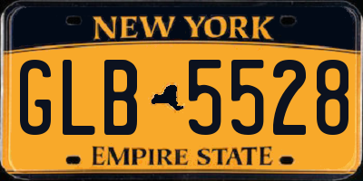 NY license plate GLB5528