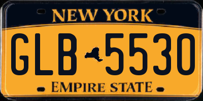 NY license plate GLB5530