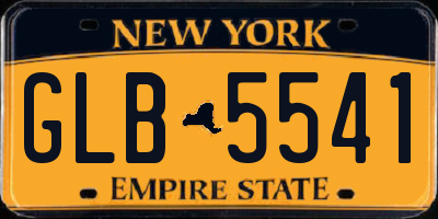 NY license plate GLB5541