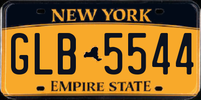 NY license plate GLB5544
