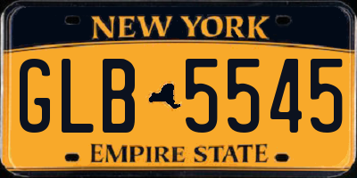 NY license plate GLB5545