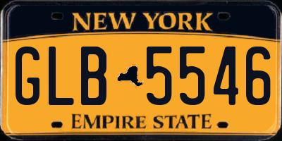 NY license plate GLB5546