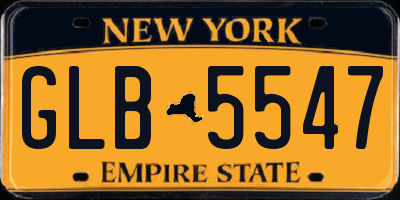 NY license plate GLB5547