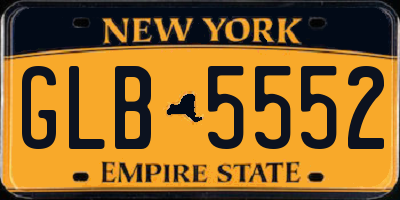 NY license plate GLB5552