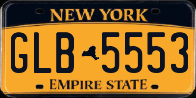 NY license plate GLB5553