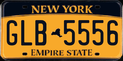NY license plate GLB5556