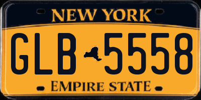 NY license plate GLB5558
