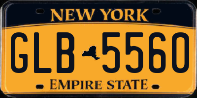 NY license plate GLB5560