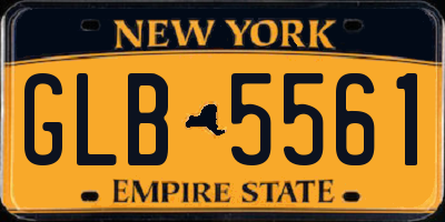 NY license plate GLB5561