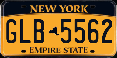 NY license plate GLB5562