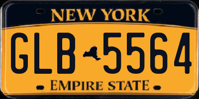 NY license plate GLB5564