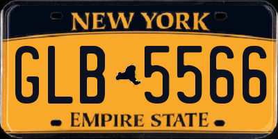 NY license plate GLB5566