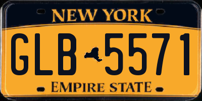 NY license plate GLB5571