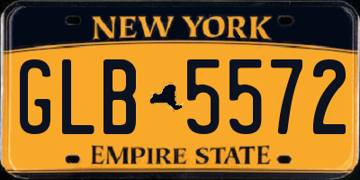 NY license plate GLB5572