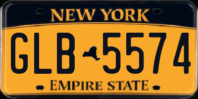 NY license plate GLB5574
