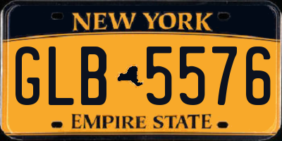 NY license plate GLB5576