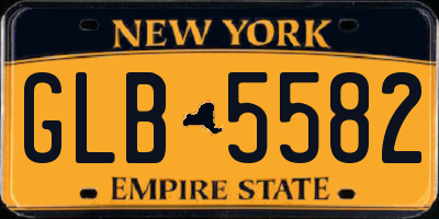 NY license plate GLB5582
