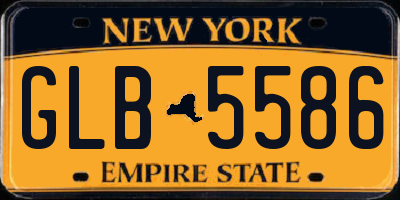 NY license plate GLB5586
