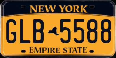 NY license plate GLB5588