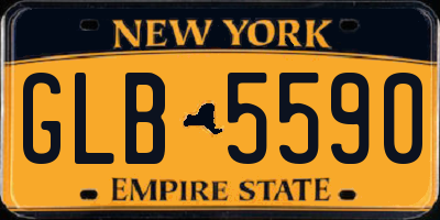 NY license plate GLB5590