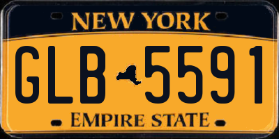 NY license plate GLB5591