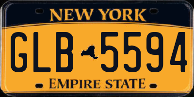 NY license plate GLB5594