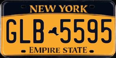 NY license plate GLB5595