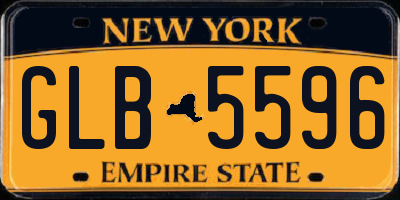 NY license plate GLB5596