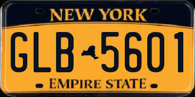 NY license plate GLB5601