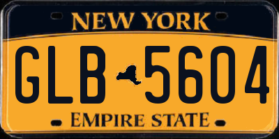 NY license plate GLB5604