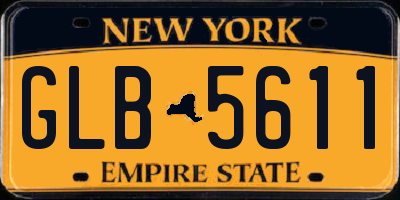 NY license plate GLB5611