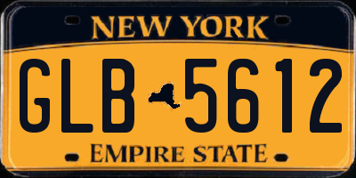 NY license plate GLB5612