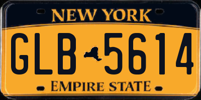 NY license plate GLB5614