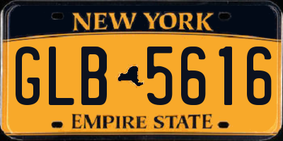 NY license plate GLB5616