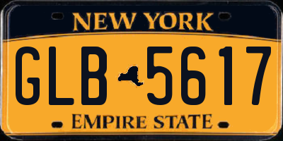NY license plate GLB5617