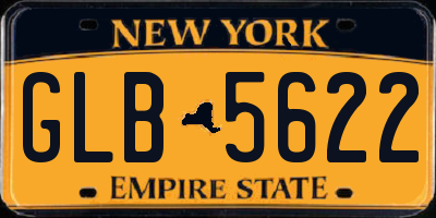 NY license plate GLB5622