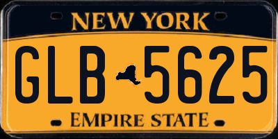 NY license plate GLB5625