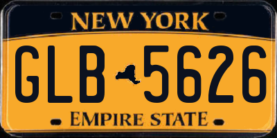 NY license plate GLB5626