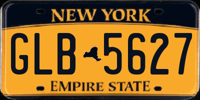 NY license plate GLB5627