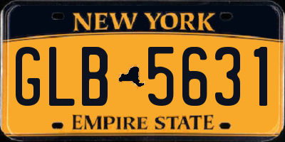 NY license plate GLB5631