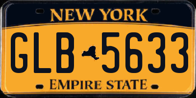 NY license plate GLB5633