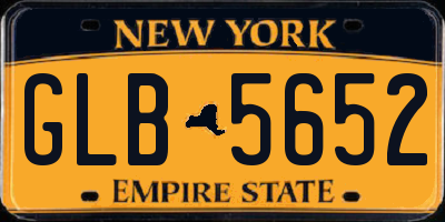 NY license plate GLB5652