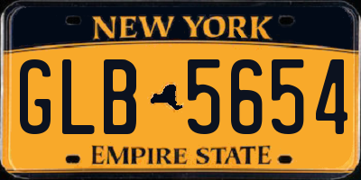 NY license plate GLB5654