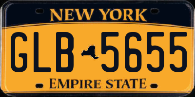 NY license plate GLB5655