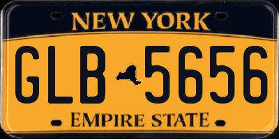 NY license plate GLB5656
