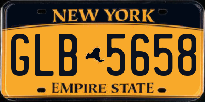NY license plate GLB5658