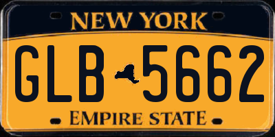 NY license plate GLB5662