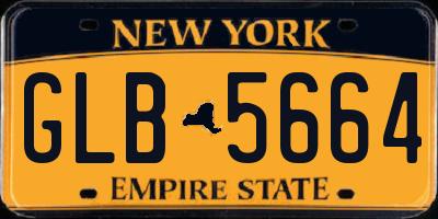 NY license plate GLB5664